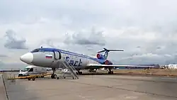 Летающая лаборатория на базе Ту-154 для испытаний новых систем управления самолётами, экспозиция на МАКС-2021