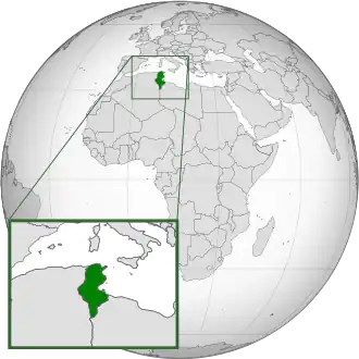 Тунис на карте мира