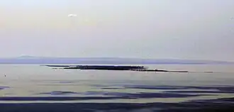 Вид на остров Тузла с горы Митридат в Керчи