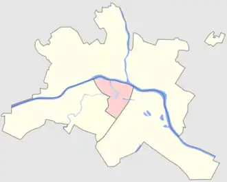 Центральный район на карте