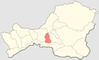 Чеди-Хольский кожуун на карте