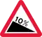 Steep hill downwards (10 %)