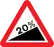 Steep hill upwards (20 %)