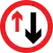 Give priority to vehicles from opposite direction