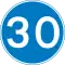 Minimum speed (30 mph)