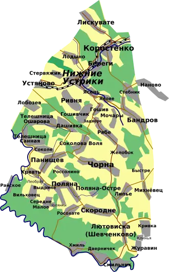 Нижне-Устрицкий район на карте