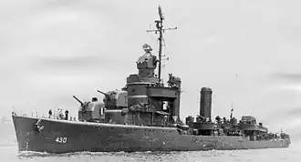 эсминец USS Eberle (DD-430) типа «Гливс»
