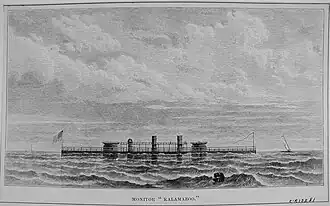 USS «Каламазу» в море (гравюра, предполагаемый вид)