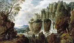 Альпийский пейзаж. Дерево, масло. Частное собрание