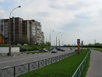 Улица Барышиха в районе дома №12