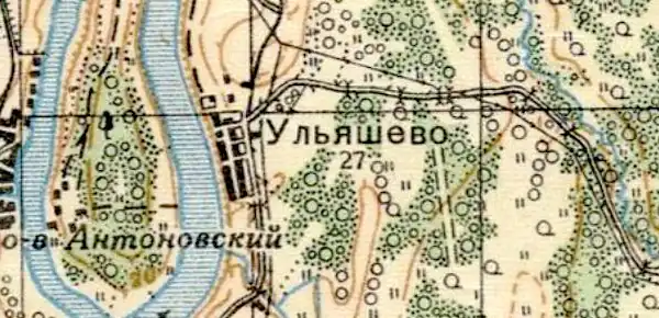 План деревни Ульяшево. 1941 год