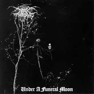 Обложка альбома Darkthrone «Under a Funeral Moon» (1993)