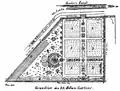 Ботанический сад Любляны. План 1885 года