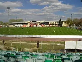 Административное здание на месте современной трибуны «A»,  15 мая 2011