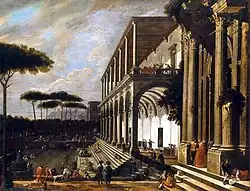 В. Кодацци и Д. Гарджуло. Праздник на вилле Поджо Реале в Неаполе. 1641. Холст, масло. Музей изящных искусств и археологии, Безансон