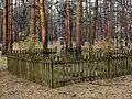 Могила жертв нацистов у лесу