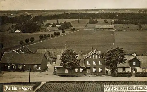 Посёлок Пайсту c башни церкви, 1933 год