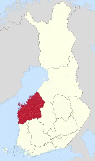 На карте Финляндии