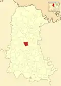 Расположение муниципалитета на карте провинции
