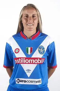 Черноя в составе ЖФК «Брешиа», 2016 год