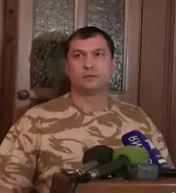 Валерий Болотов в момент провозглашения независимости ЛНР. Луганск, 12 мая 2014 года