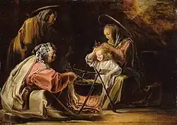 Стоянка цыган. Между 1631 и 1651. Дерево, масло. Лувр, Париж