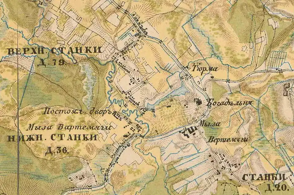 План мызы Вартемяги. 1885 год