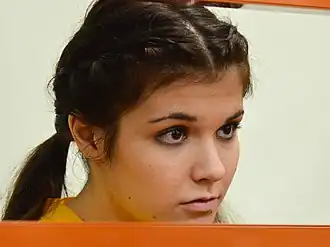 Варвара Караулова в Московском окружном военном суде 18 ноября 2016 года