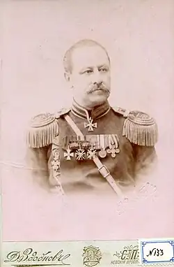 В. А. Нарбут в чине полковника. 1896 год. Фотоателье Д. С. Здобнова. Череповецкое музейное объединение.