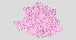 Расположение муниципалитета Вегавьяна на карте провинции