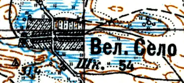 Деревня Александровка на карте 1926 года