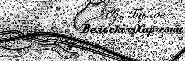 Деревня Велье на карте 1917 года