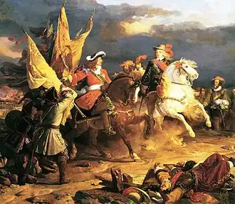 Вандом и Филипп V в битве при Вильявисьосе. Художник Жан Ало.