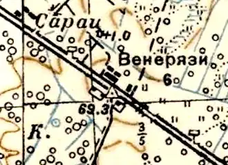 План деревни Венерязи. 1941 год