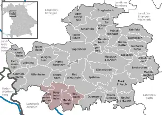 Бургбернхайм на карте