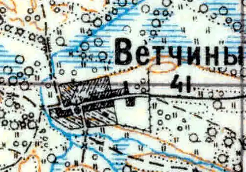 План деревни Ветчины. 1926 год