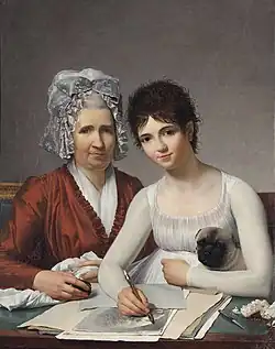 Портрет сестры художника, мадам Руссо с дочерью. Частное собрание.