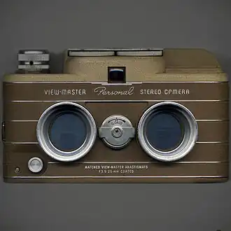 The View-Master Personal stereo camera.Обратите внимание, переключатель в положении «A».