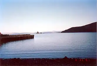 Вид на острова из бухты Весёлая