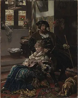 Кристиан II и Дивеке Сигбритсдаттер (художник Вильгельм Розенштанд)