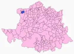 Расположение муниципалитета Вильямьель на карте провинции