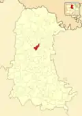 Расположение муниципалитета на карте провинции
