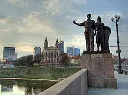 Скульптурная группа Сельское хозяйство» (лит. Žemės ūkis) в 2011 году.