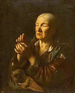 «Бабушка, вдевающая нить», 1860 г. Литовский художественный музей.