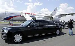 Автомобили Aurus на саммите Россия — США в Хельсинки в 2018 году