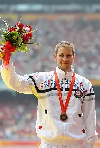 Владимир Заец на церемонии награждения Паралимпийских игр 2008