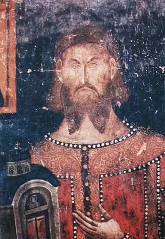 Влатко Паскачич на фреске Псачского монастыря