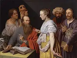 Учёный в своём кабинете с фигурами в масках (Аллегория). 1627. Холст, масло. Частное собрание