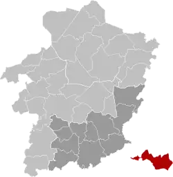 Расположение муниципалитета на карте провинции