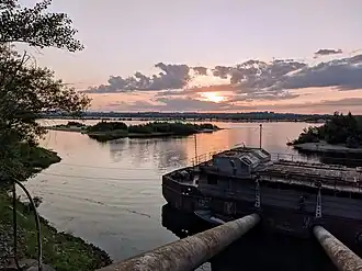 вход в канал со стороны Волги